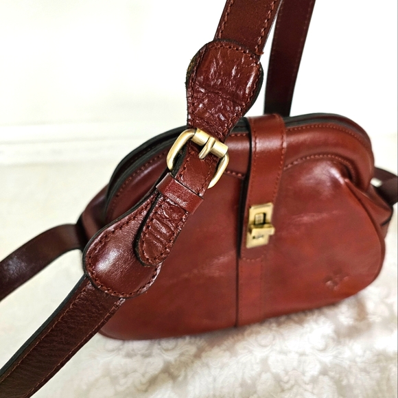 Patricia Nash Rich Brown Leather Crossbody Bag - Picture 10 of 15
